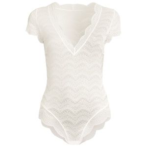 Simone Perele Karma Bodysuit Ivory, Adult L/XL BNWT